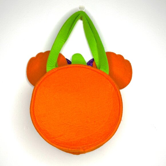 Disney Park Minnie Mouse Halloween Felt Pumpkin Candy Bucket Soft Pail - Picture 2 of 4
